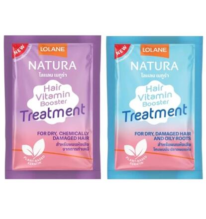 Витаминная маска бустер для сухих, химически поврежденных волос Natura Lolane 25 мл