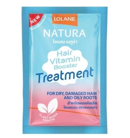 Витаминная маска - бустер для поврежденных волос и жирных корней Natura Lolane 25 мл