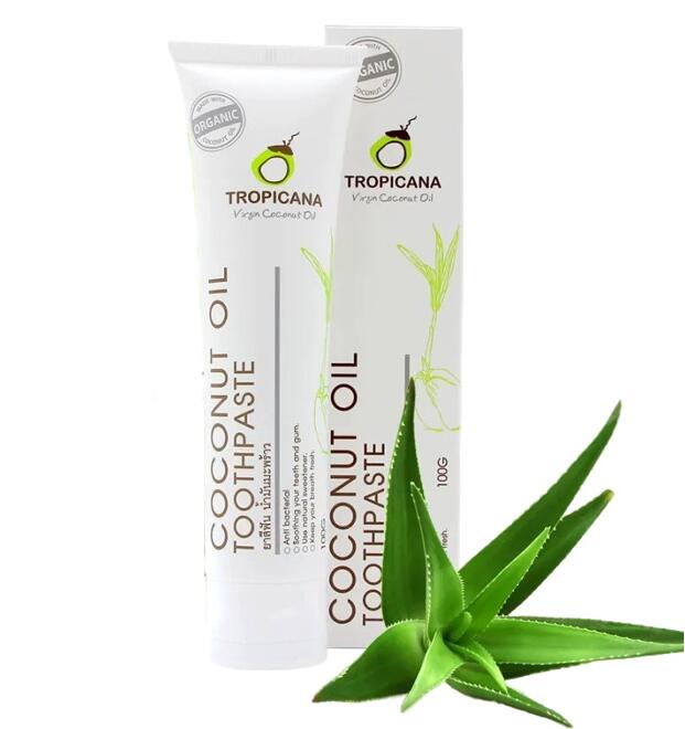 Зубная паста на органическом кокосовом масле Tropicana 100 гр
