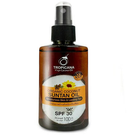 Кокосовое масло с SPF 30 для загара и увлажнения кожи Tropicana 100 мл