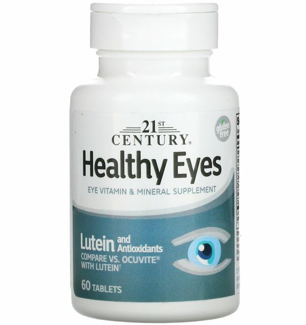 Витаминно минеральный комплекс для зрения Healthy Eyes 21st Century 60 таблеток