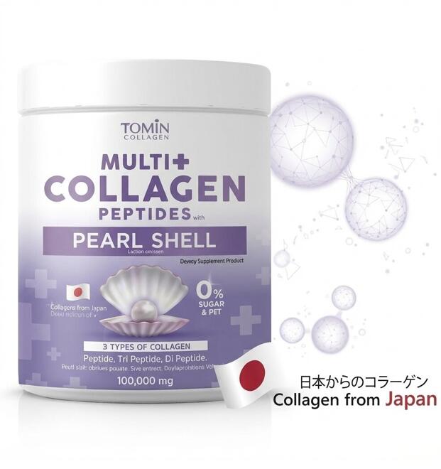 Морской коллаген Трипептид с кальцием и витаминами Tomin 100 гр