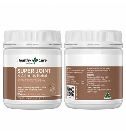 Препарат для уменьшения симптомов артрита и воспаления суставов Super Joint Healthy Care 200 таблеток