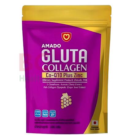 Коллагеновый дипептид с коэнзимом Q10 и глутатионом Amado Gluta 100 или 300 гр