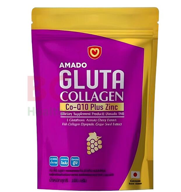 Коллагеновый дипептид с коэнзимом Q10 и глутатионом Amado Gluta 100 или 300 гр