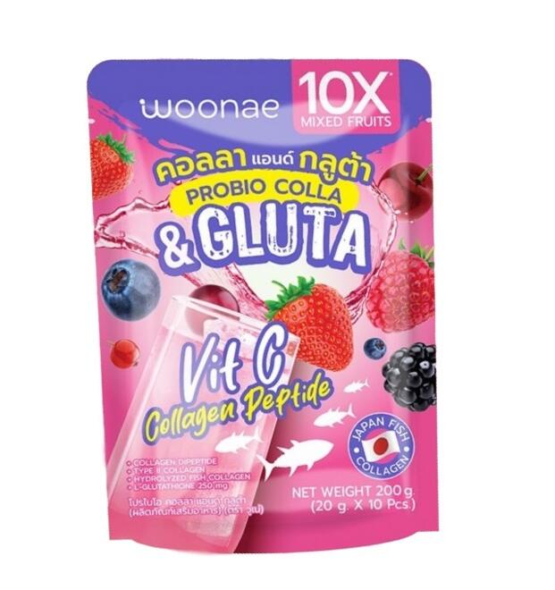 Пробиотик с коллагеном и антиоксидантами в порошке Woonae 6 шт по 20 гр