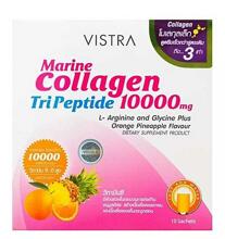 Морской коллаген трипептид с аминокислотами и витаминами Vistra 10000 мг 10 шт 2 вкуса