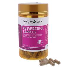 Ресвератрол Антиоксидант для сердечно-сосудистой системы Healthy Care 180 капсул