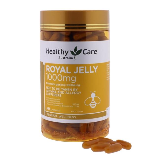 Маточное молочко в капсулах Royal Jelly Healthy Care 1000 мг 365 шт