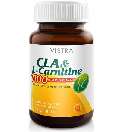 Препарат для похудения с линолевой Кислотой и L-Карнитином 1100 mg Vistra 30 капсул