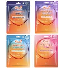 Тканевая маска с витамином С и арбутином, цинком, глутатионом или гиалуроновой кислотой Moods 1 или 10 шт