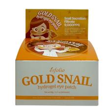Золотые патчи с улиткой для питания кожи под глазами Esfolio 60 шт