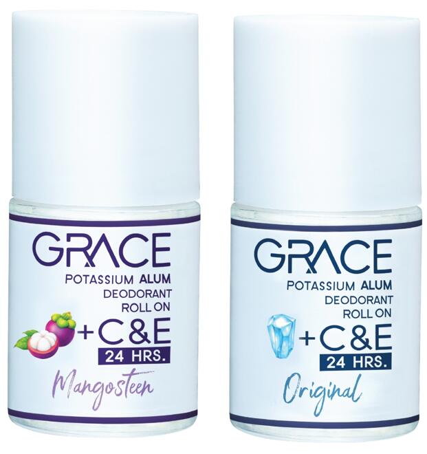 Роликовый дезодорант с квасцами и витаминами Grace 30 мл 2 вида