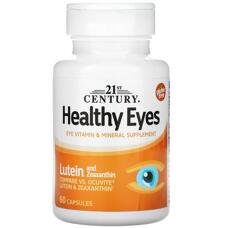 Витаминно минеральный комплекс для зрения  с лютеином и зеаксантином Healthy Eyes 21st Century 60 капсул