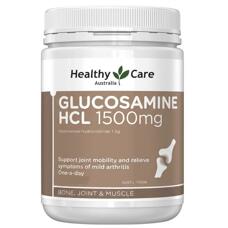 Глюкозамин для суставов и хрящей Glucosamine HCL 1500 мг Healthy Care 200 таблеток
