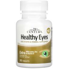 Комплекс для зрения с лютеином, цинком и витаминами группы В Healthy Eyes 21st Century 36 таблеток