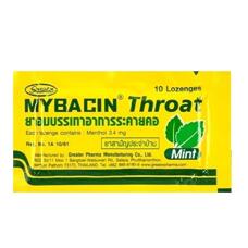 Тайские пастилки с мятой от кашля и боли в горле Mybacin