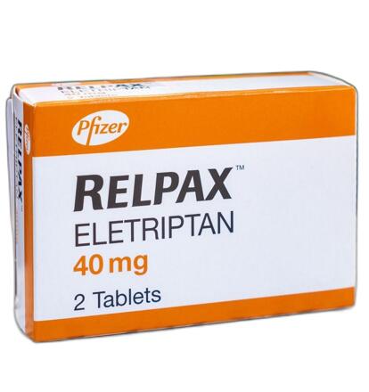 Relpax (элетрипан 40 мг) таблетки от мигрени 