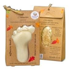 Кокосовое тайское мыло и мини мочалка из люфы Lilawadee Herb 100 гр