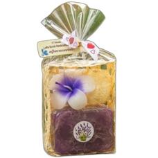 Лавандовое мыло для лица и тела и скраб из люффы Lilawadee Herb