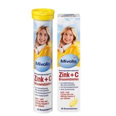 Цинк + витамин C для поддержки иммунной системы Mivolis 20 шт