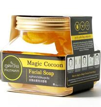 Мыло - скраб для лица с коконами шелкопряда и маточным молочком Phutawan 40 гр