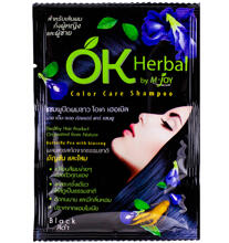 Оттеночный шампунь краска черный цвет OK Herbal 30 мл