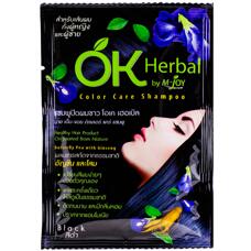 Оттеночный шампунь краска черный цвет OK Herbal 30 мл