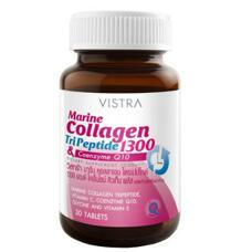 Морской коллаген трипептид 1300 мг + Коэнзим Q10 Vistra 30 капсул