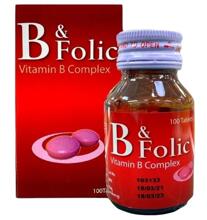 Фолиевая кислота с витаминами B1, B2, В12 и В6 Patar 100 таблеток