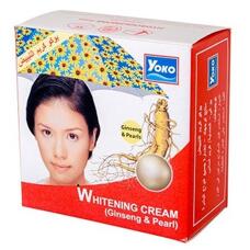 Отбеливающий крем для лица с женьшенем и жемчугом Yoko 4 гр