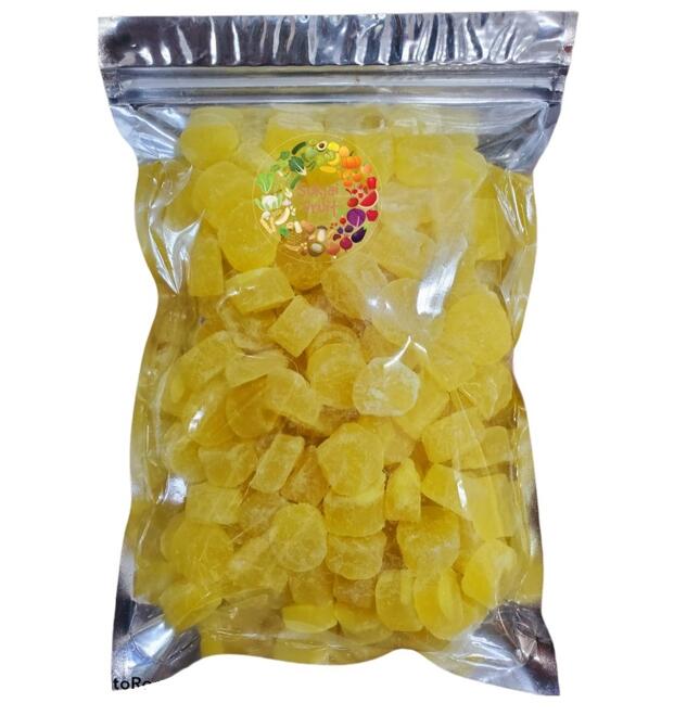 Цукаты из сердцевины тайского ананаса 2% сахара 250 гр 