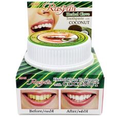 Отбеливающая зубная паста c гвоздичным и кокосовым маслами RasYan Isme 25 гр