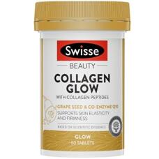 Коллаген с маслом из виноградной косточки и коэнзимом q10 в таблетках Swisse Collagen Glow 60 или 120 шт