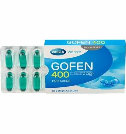Обезболивающее средство мягкие капсулы Гофен (Gofen) 400 10 капсул