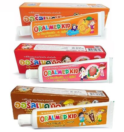 Детская гелевая зубная паста Oralmed Kid 40 гр 4 вкуса