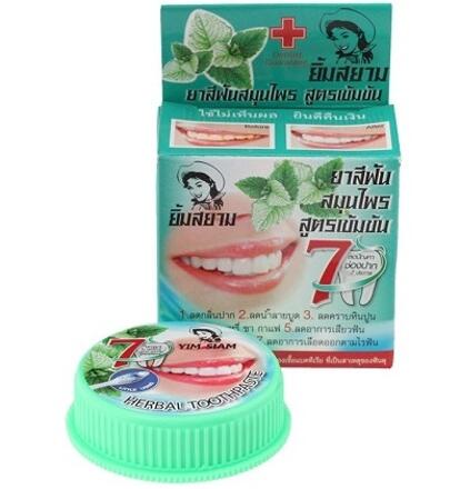 Тайская зубная паста Yim Siam 25 гр в круглой баночке