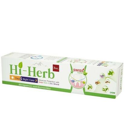 Зубная паста с цинком в тюбике Hi Herb 140 гр