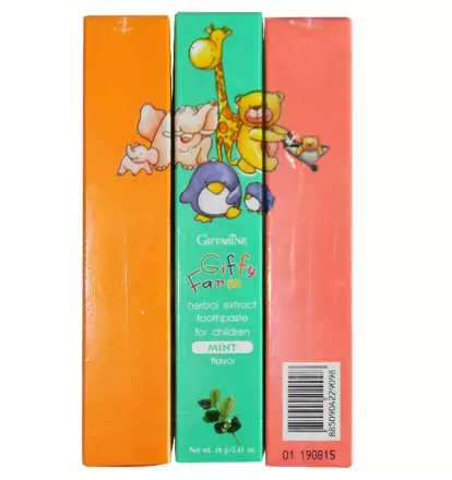 Детская зубная паста GFarm 40 гр 3 вкуса