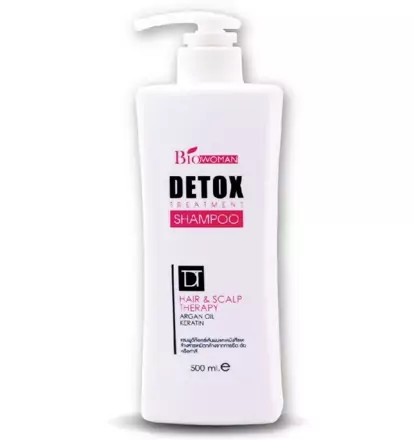Шампунь с кератином, углем бамбука и маслом арганы Detox Biowoman 500 мл